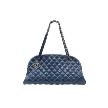 CHANEL Dark Blue Quilted Mademoiselle Leather Bag 2011