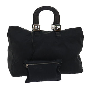 FENDI Shoulder Bag Nylon Black Auth fm2468