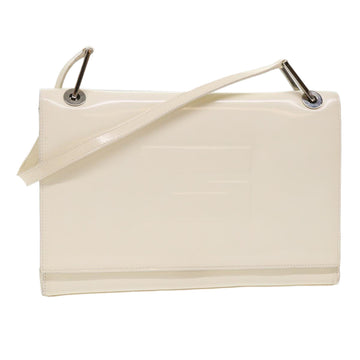 GUCCI Shoulder Bag Leather White 00120583033 Auth fm2591