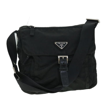 PRADA Shoulder Bag Nylon Black Auth fm2662
