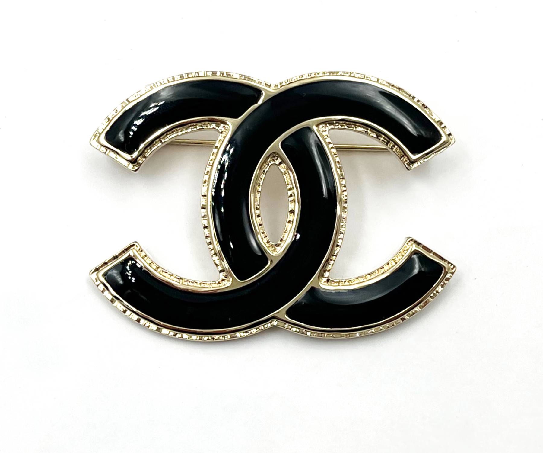 Rare CHANEL Black Resin & Crystals Outer Space Brooch Pin, Atomic