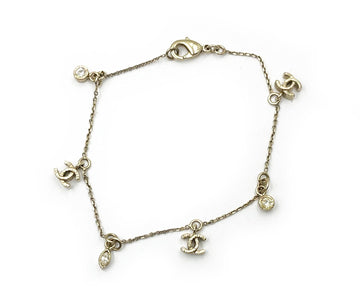 CHANEL Mini Gold CC Round Marquise Crystal Bracelet