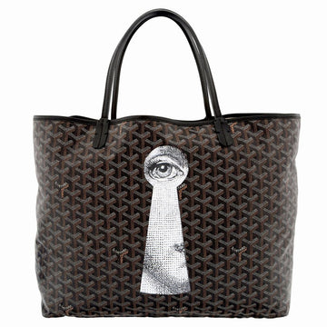 GOYARD Customised Black 'Fornasetti Eye' Monogram St Louis PM Bag