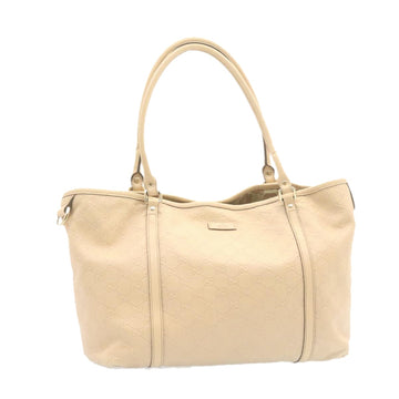 GUCCI  Shima Tote Bag Leather Beige Auth am1040g