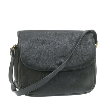 BURBERRYSs Nova Check Shoulder Bag Leather Black Auth am636g
