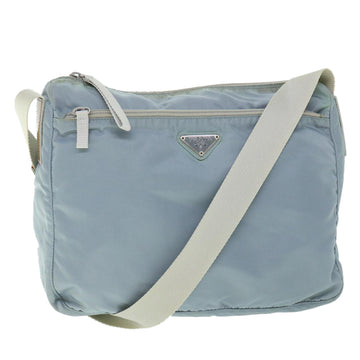 PRADA Shoulder Bag Nylon Light Blue Auth hk855
