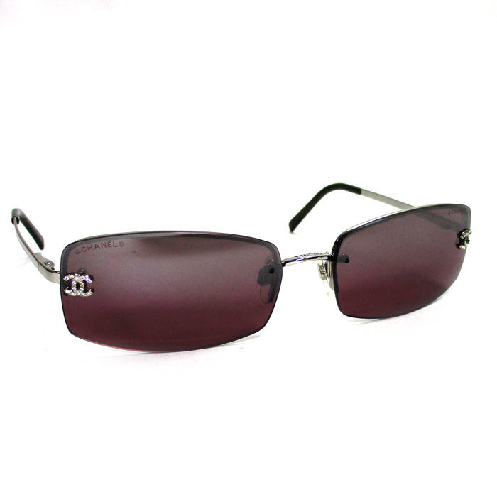 Chanel 5064-B c.501/87 125 Rhinestone CC Logo Black Vintage Sunglasses –