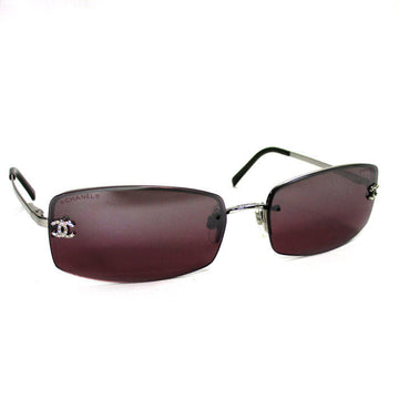 Chanel 4093-B Swarovski Rhinestone Purple Tinted Silver Sunglasses