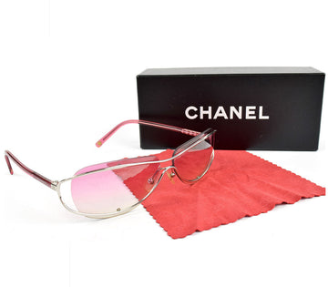 Chanel Silver Pink Tinted Sunglasses 4020