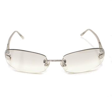 Chanel CC Logo Transparent Silver Sunglasses
