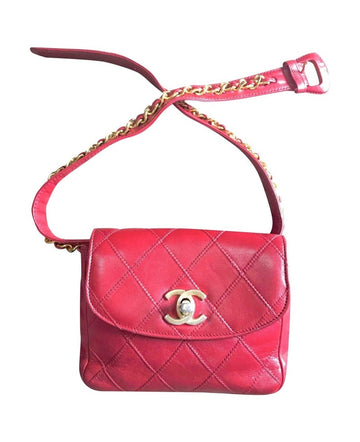 CHANEL Vintage red leather 2