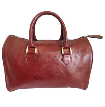 YVES SAINT LAURENT Vintage red brown handbag , mini duffle bag