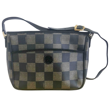 FENDI Vintage pecan chess pattern shoulder bag with FF logo motif