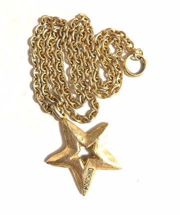 MOSCHINO Vintage golden chain necklace with star pendant top