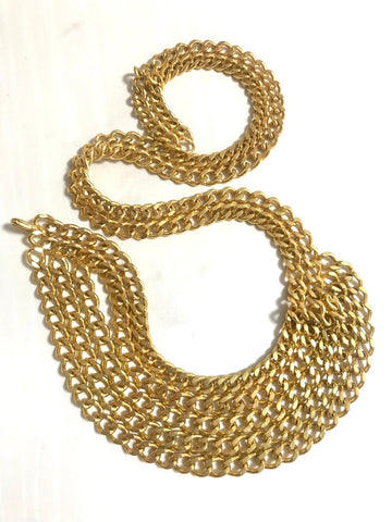 CHANEL Vintage multiple layer golden chain belt