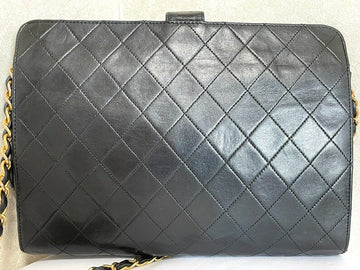 CHANEL Vintage black leather diary book design 2