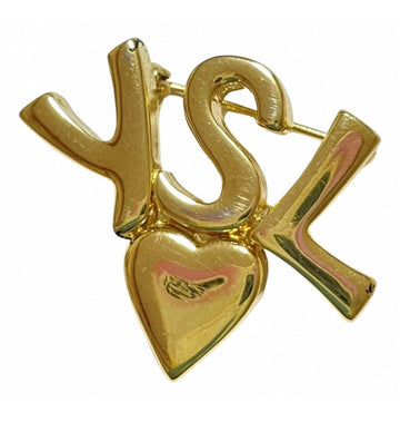 Saint Laurent Love Heart V Stitch Chain Shoulder Bag 446782 Gold