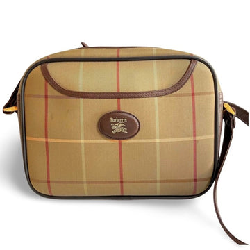 BURBERRY Vintage nova check shoulder purse with leather trimming