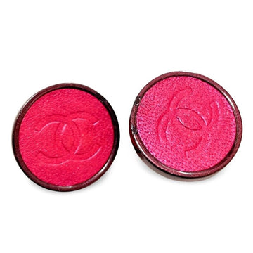 CHANEL Vintage pink and purple frame earrings with CC mark