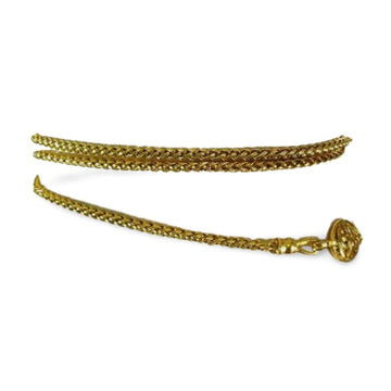 CHANEL Vintage golden chain long chain belt, necklace with arabesque CC mark motif