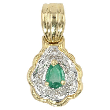 Modern Emerald Diamonds 18 Karat Yellow Gold Pendant