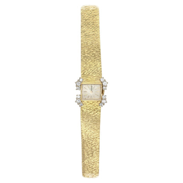 Retro Diamond 18 Karat Yellow Gold Lady's Watch