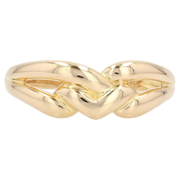 Modern 18 Karat Yellow Gold Interlaced Ring
