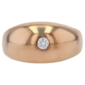 20th Century Diamond 18 Karat Rose Gold Curved Bangle Ring