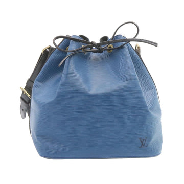 LOUIS VUITTON Epi Petit Noe Shoulder Bag Bicolor Black Blue M44152 LV Auth lt110