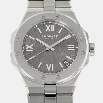 Chopard Grey Stainless Steel Alpine Eagle 298600-3002 Men's Wristwatch 41 mm