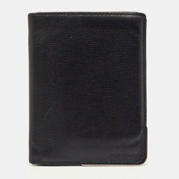DIOR HOMME Homme Black Leather Bifold Wallet