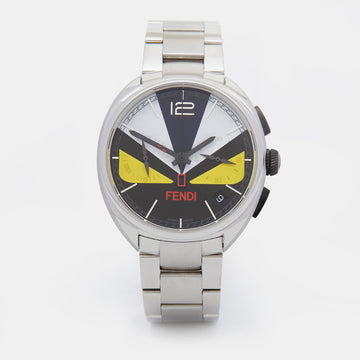 Fendi Multicolor Stainless Steel Momento Bugs 21200G Men's Wristwatch 40 mm