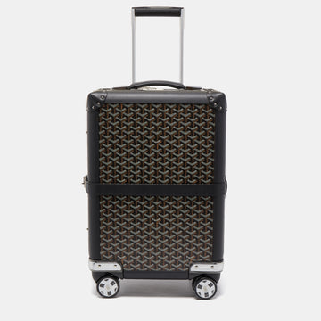 GOYARD Black ine Coated Canvas and Leather Bourget PM Trolley