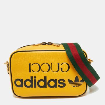 Gucci x Adidas Mustard Leather Small Crossbody Bag