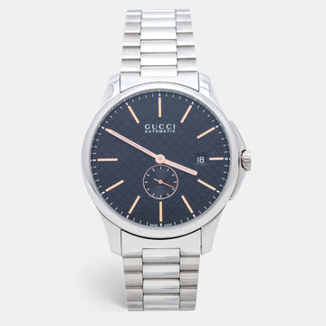Gucci Black Stainless Steel G-Timeless YA126312 Men's Wristwatch 40 mm