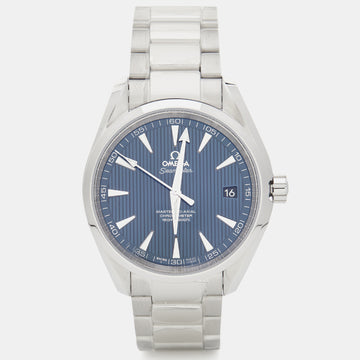 Omega Blue Stainless Steel Seamaster Aqua Terra 231.10.42.21.03.003 Men's Wristwatch 41.5 mm