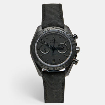 OMEGA Black Ceramic Nylon Fabric Speedmaster 'Dark Side Of The Moon' Co-Axial Chronograph 311.92.44.51.01.005 Men's Wristwatch 44.25 mm