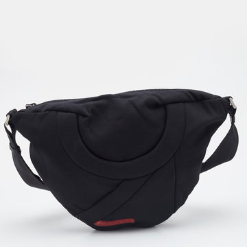 PRADA SPORT Sport Black Fabric Saddle Crossbody Bag