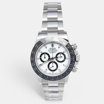 Rolex White Stainless Steel Cerachrom Cosmograph Daytona M116500LN-0001 Men's Wristwatch 40 mm