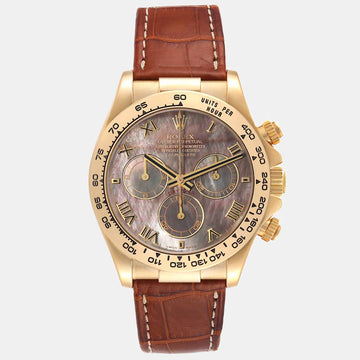 ROLEX MOP 18K Yellow Gold Cosmograph Daytona 116518 Automatic Men's Wristwatch 40 mm