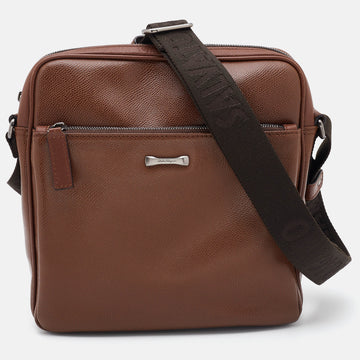 SALVATORE FERRAGAMO Brown Leather Messenger Bag