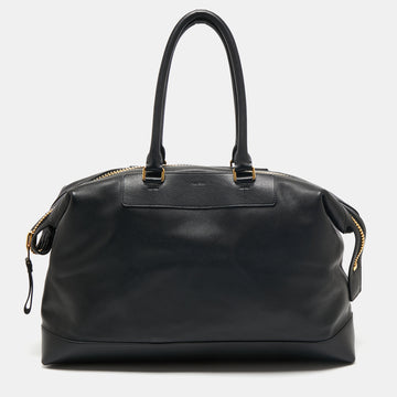 Tom Ford Black Leather Duffel Bag