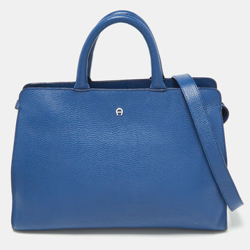 AIGNER Blue Leather Cybill Tote