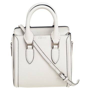 Alexander McQueen White Leather Mini Heroine Bag