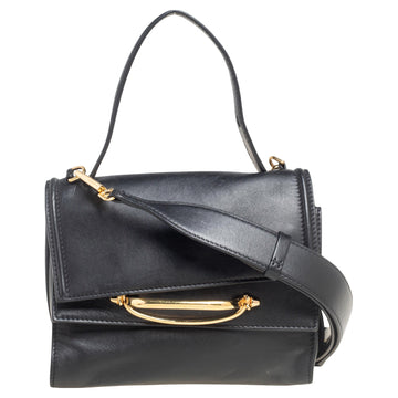 Alexander McQueen Black Leather The Story Top Handle Bag