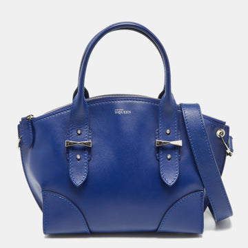 Alexander McQueen Blue Leather Small Legend Tote