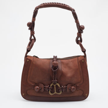 ALEXANDER MCQUEEN Brown Leather Shoulder Bag