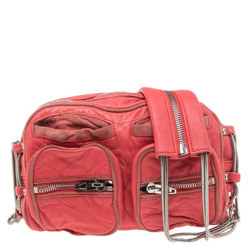 Alexander Wang Coral Pink Leather Brenda Shoulder Bag