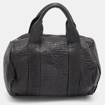 Alexander Wang Black Leather Studded Boston Bag
