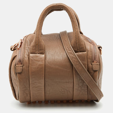 Alexander Wang Taupe Beige Leather Rocco Boston Bag